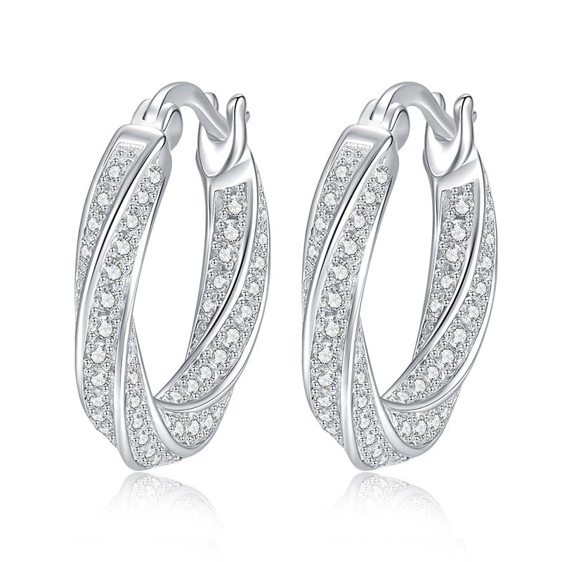 moissanite hoop earrings
