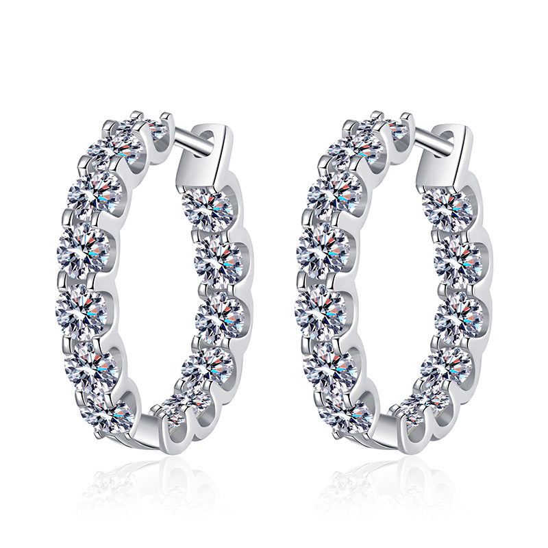 moissanite hoop earrings