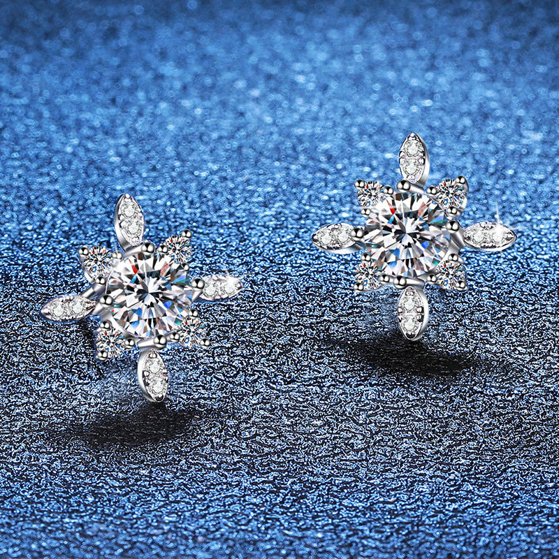 women's moissanite stud earrings,0.5 carat