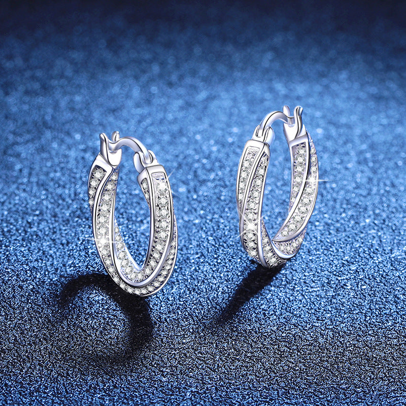 moissanite hoop earrings
