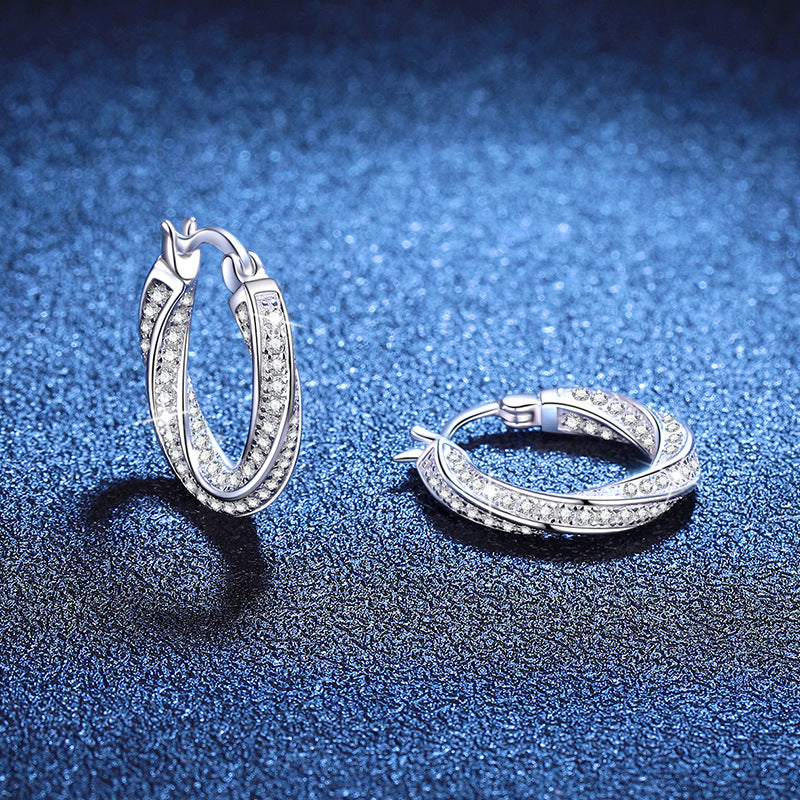 moissanite hoop earrings