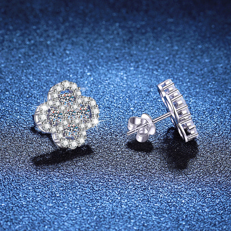 Four Leaf Clover Moissanite Earrings