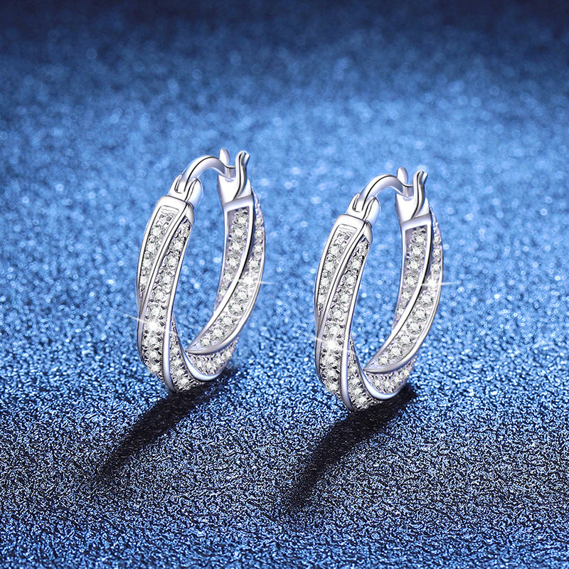 moissanite hoop earrings