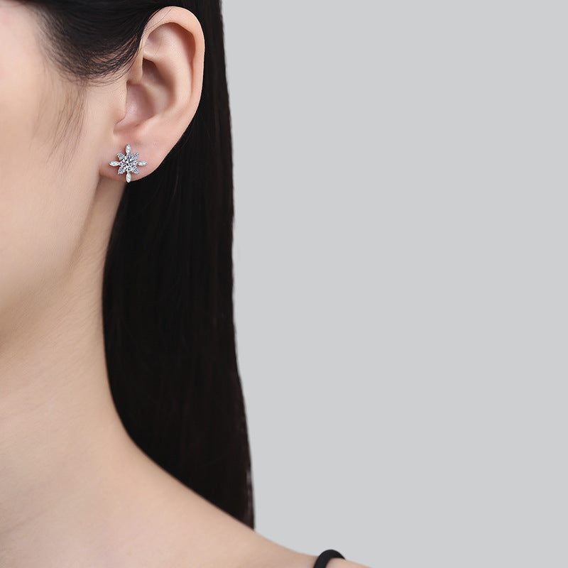 women's moissanite stud earrings,0.5 carat