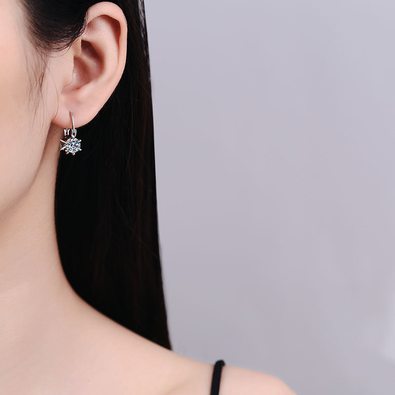green moissanite earrings