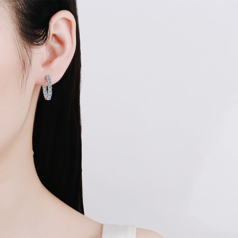 moissanite hoop earrings