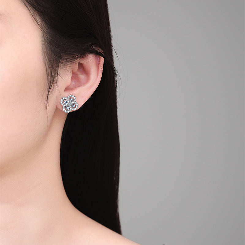 Four Leaf Clover Moissanite Earrings