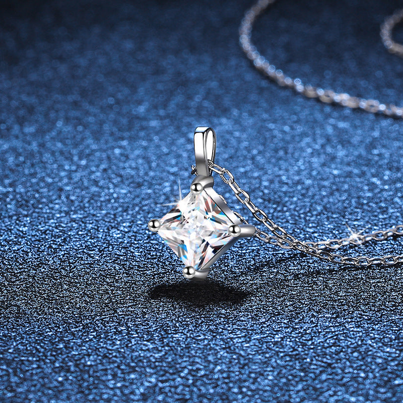 moissanite necklace princess