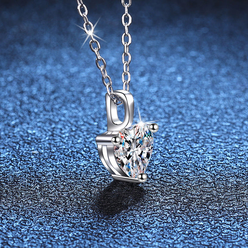 heart moissanite necklace
