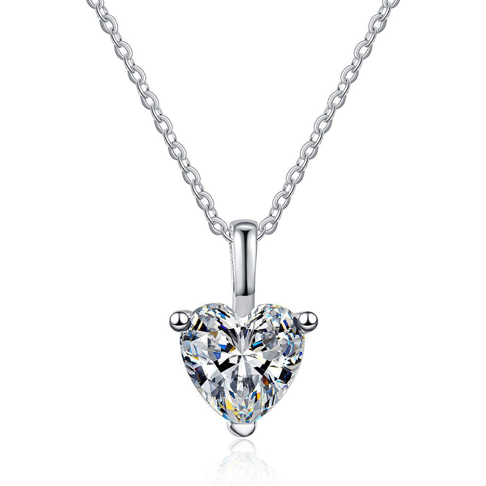heart moissanite necklace