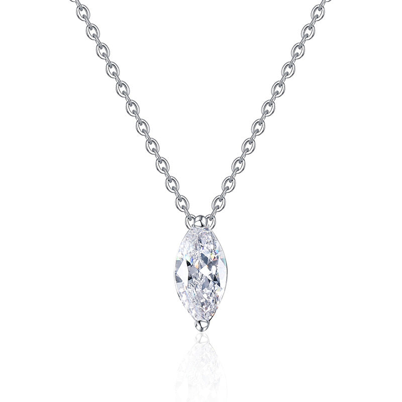 oval moissanite necklace