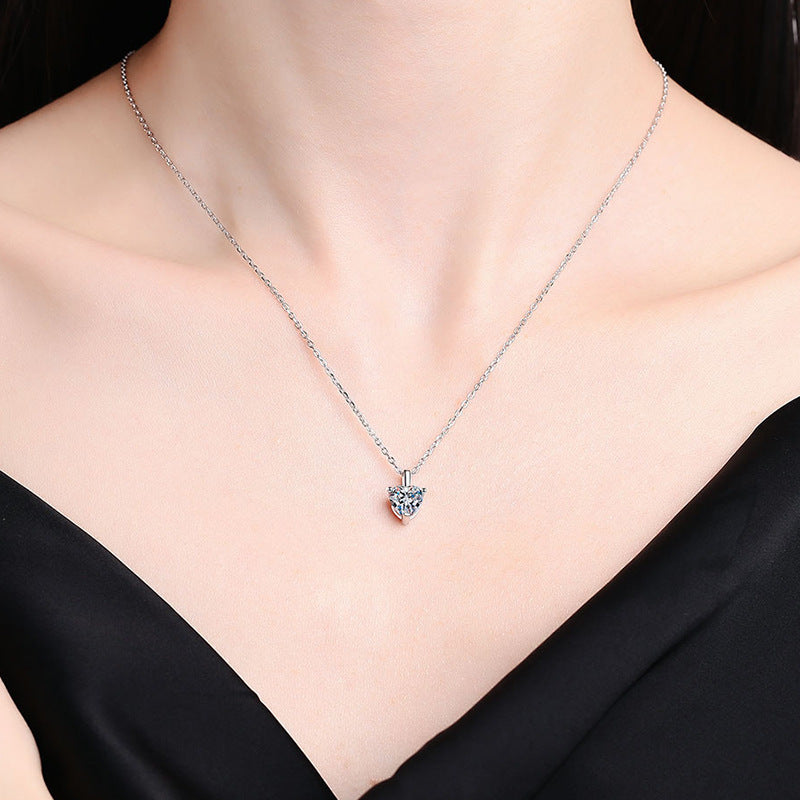 heart moissanite necklace