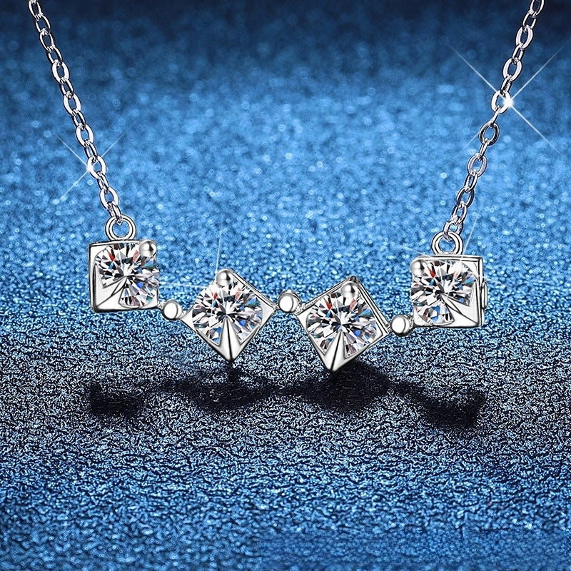 2 carat moissanite necklace