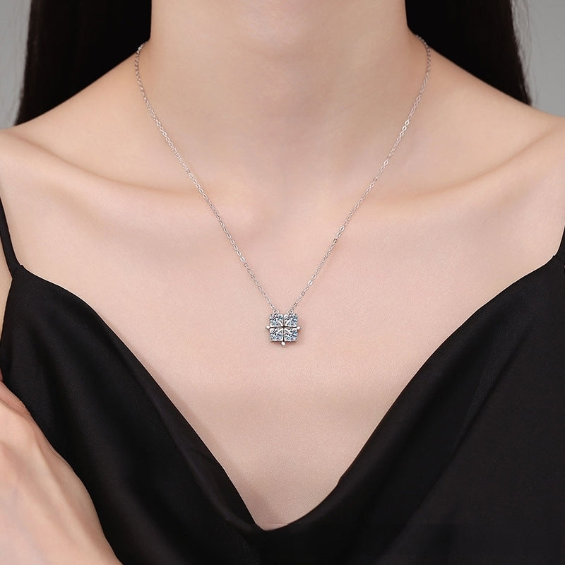2 carat moissanite necklace