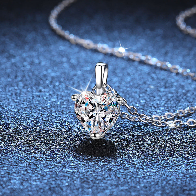 heart moissanite necklace