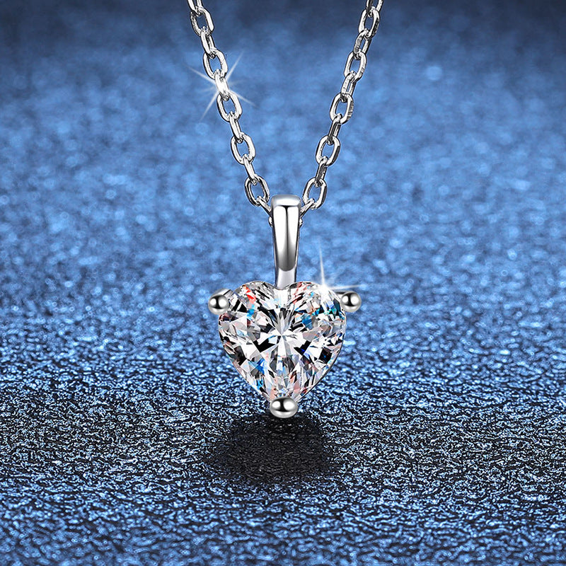 heart moissanite necklace