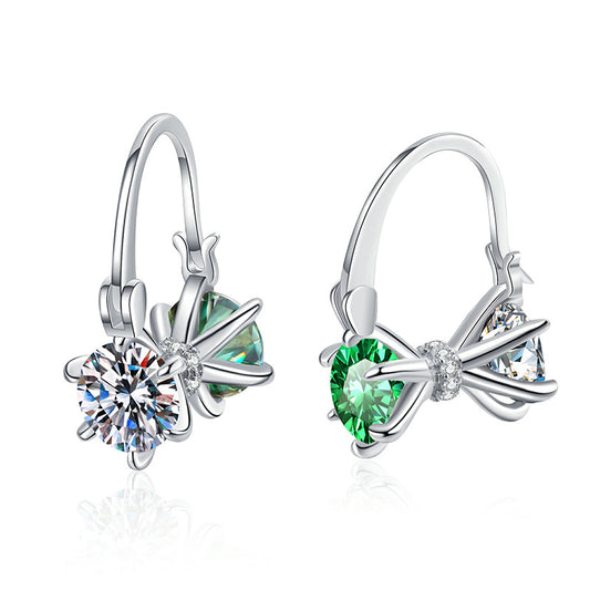 green moissanite earrings