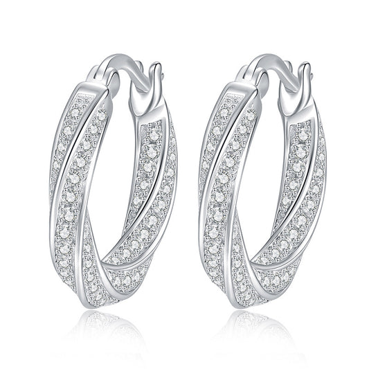 moissanite hoop earrings