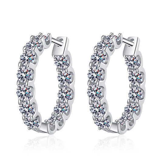 moissanite hoop earrings