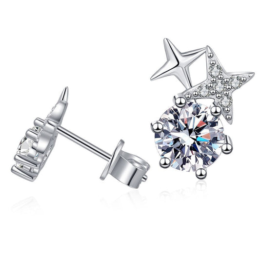 moissanite silver earrings