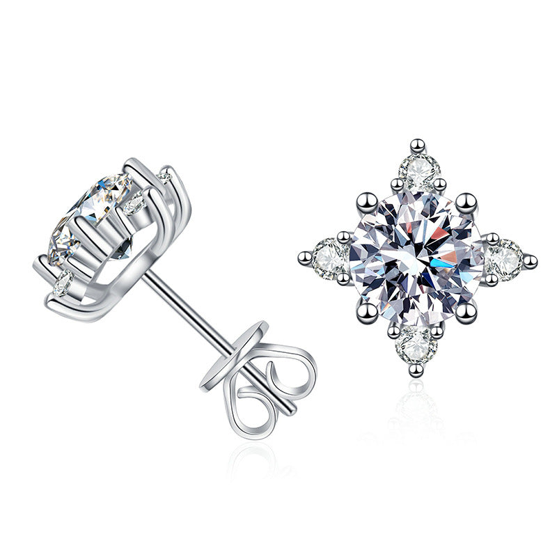cluster moissanite earrings