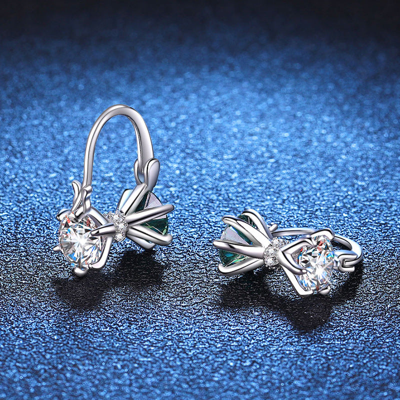 green moissanite earrings