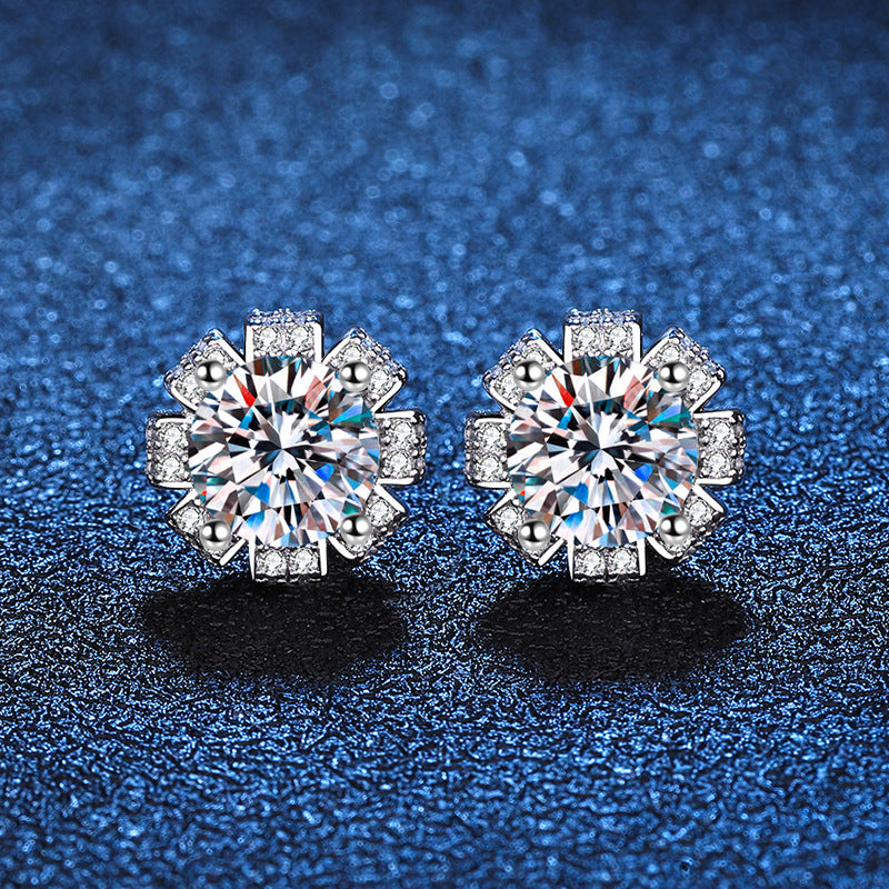 single moissanite stud earring