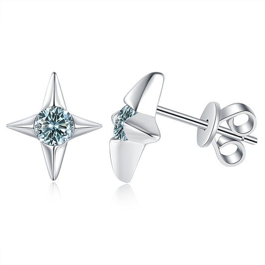 blue moissanite earrings