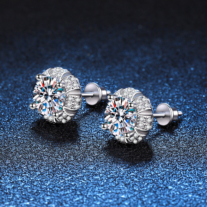 single moissanite stud earring