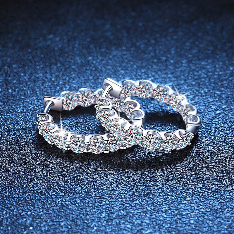 moissanite hoop earrings