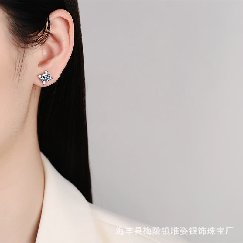 cluster moissanite earrings