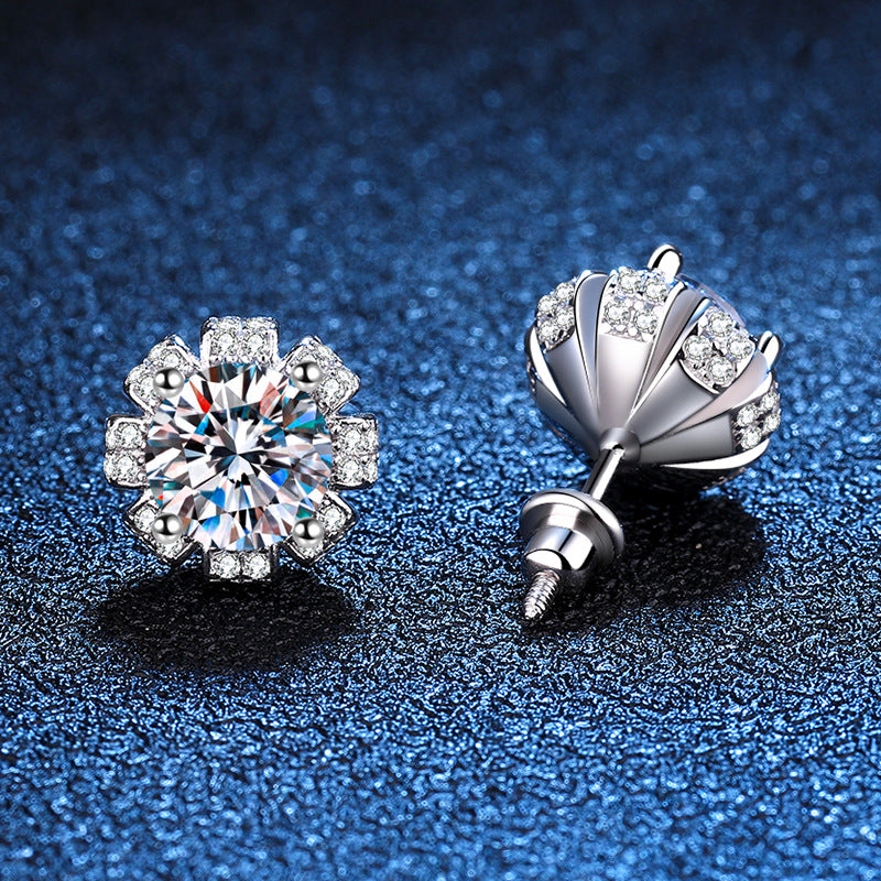 single moissanite stud earring