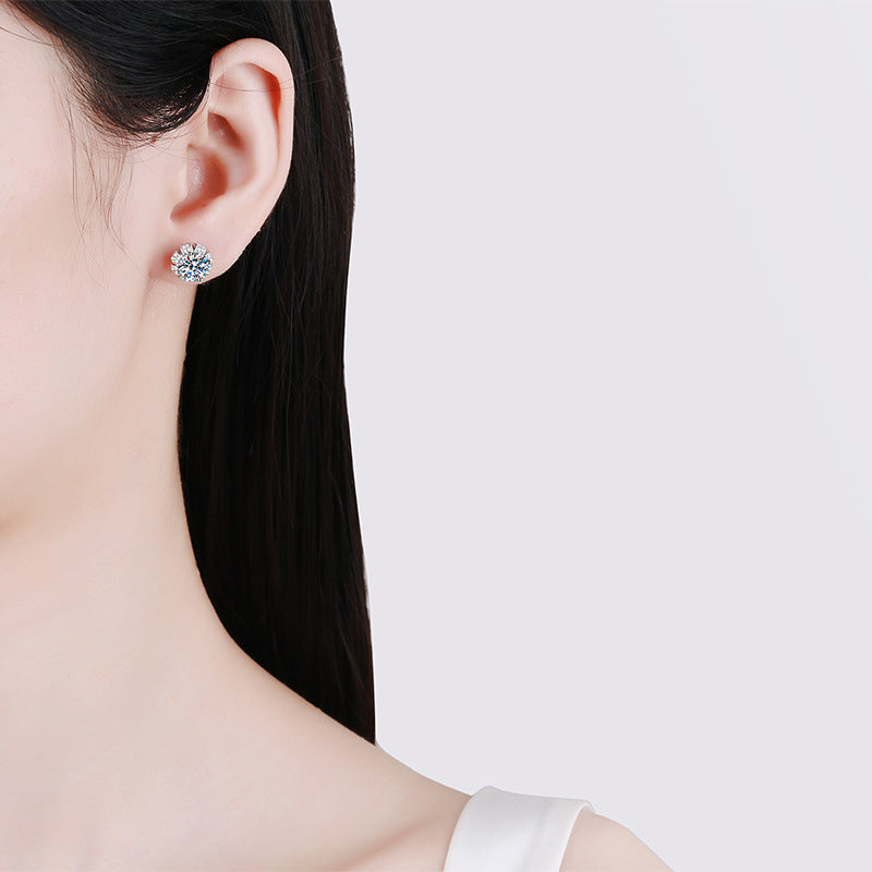 single moissanite stud earring