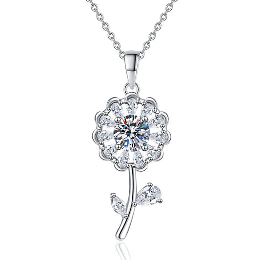 moissanite cluster necklace