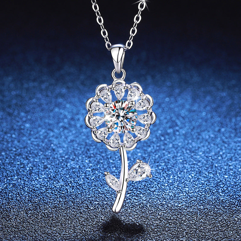 moissanite cluster necklace
