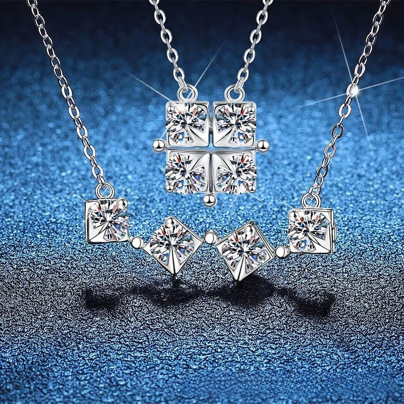 2 carat moissanite necklace