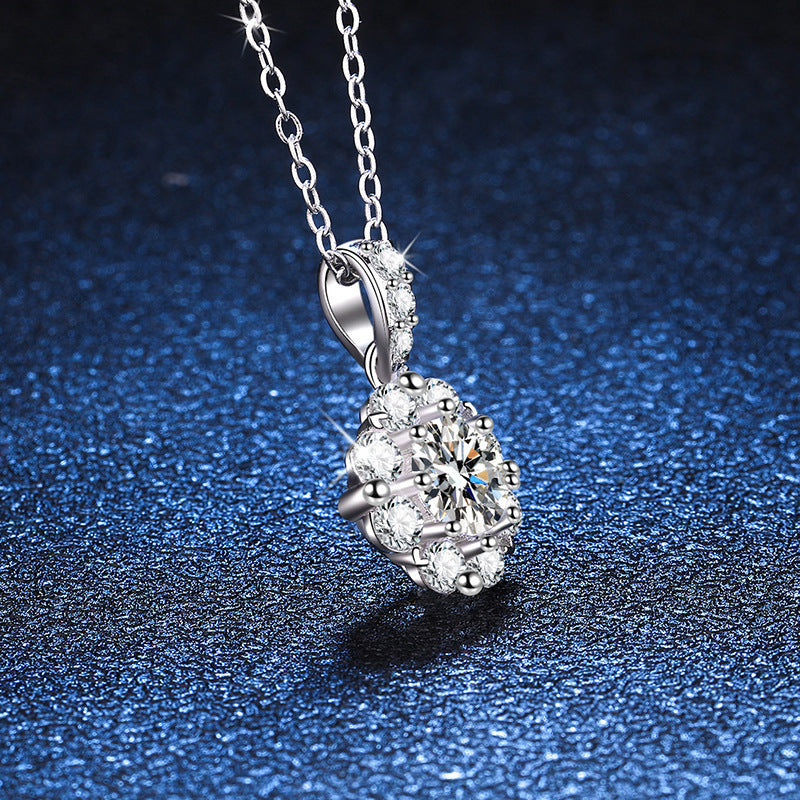 moissanite cluster necklace