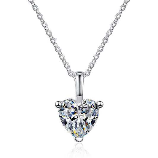 heart moissanite necklace