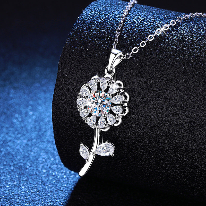 moissanite cluster necklace