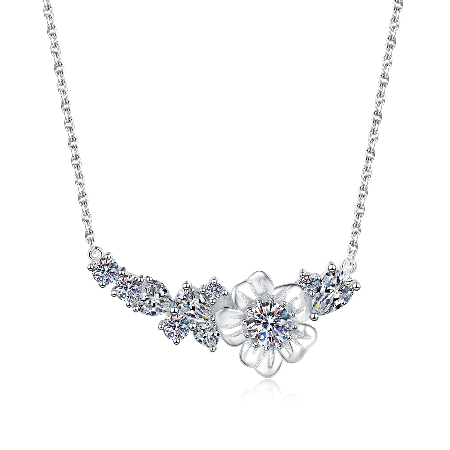 moissanite diamond pendant necklace