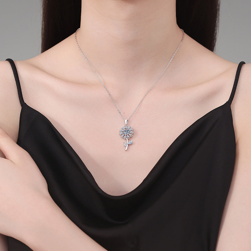 moissanite cluster necklace