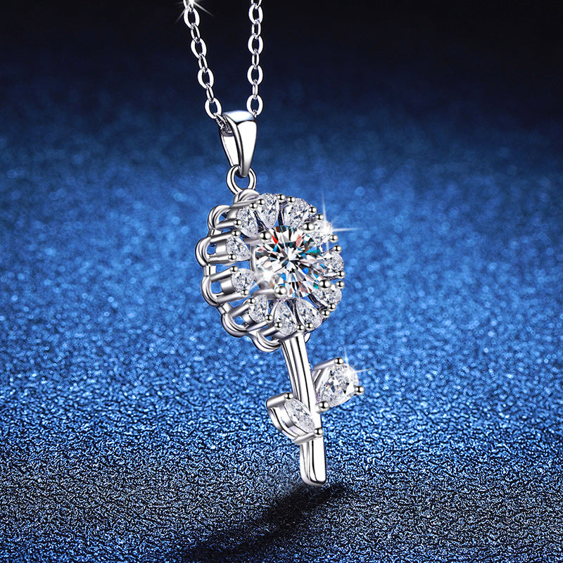 moissanite cluster necklace