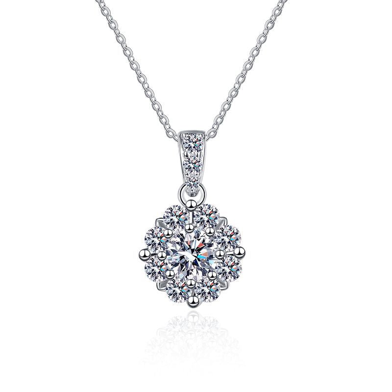 moissanite cluster necklace