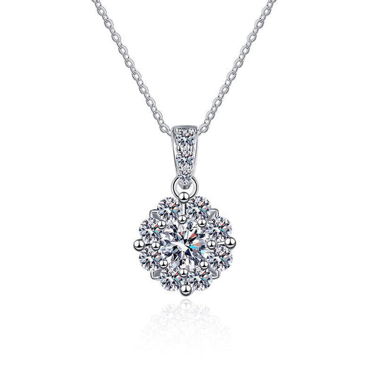 moissanite cluster necklace